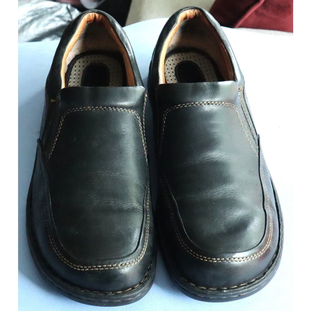Born Shoe Men 13 Black Leather Slip On Loafers Comfort Handcrafted H42403 Casual - Picture 2 of 9